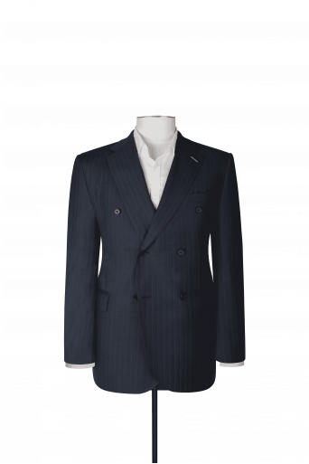 Dark Blue Pinstripe - Classic Tailored Fit