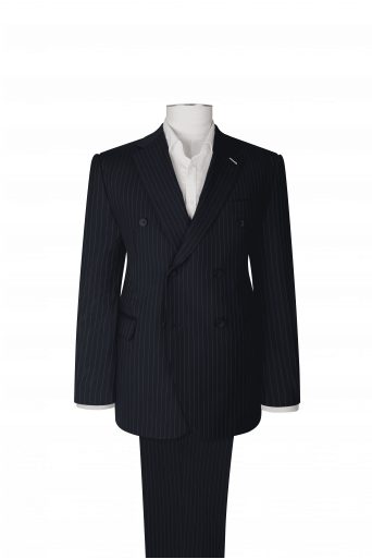 Banker Blue Pinstripe - Tailored Fit for Professionals