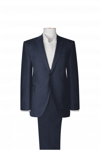 Majestic Blue Pinstripe - Luxury Tailored Suit