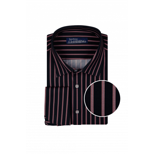 Navy Red Stretch - Bold & Comfortable Office Wear